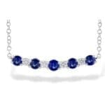 Sapphire Diamond Bar Necklace Sapphire and diamond bar necklace